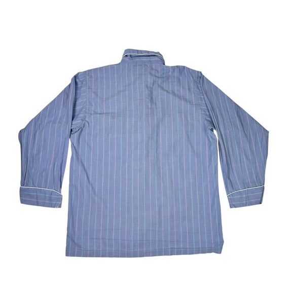 Christian Dior Monsieur Pajama Shirt Mens Large Striped Long Sleeve Long Length - Picture 2 of 4